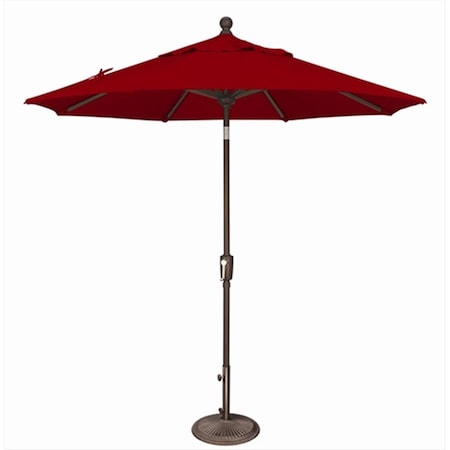 Gan Eden 7.5 ft. Octagon Push Button Tilt Market Umbrella Really Red GA2650485
